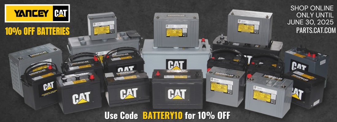 Save 10% on Cat Genuine Batteries only on Parts.Cat.com