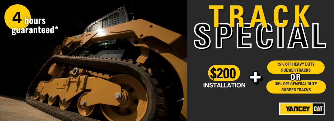 Track Special $200 Installation + 15% Off Heavy Duty Tracks or 30% Off General Duty Rubber Tracks